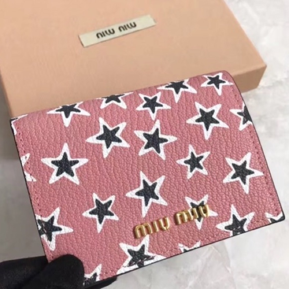 NIB Miu Miu Star Print Wallet